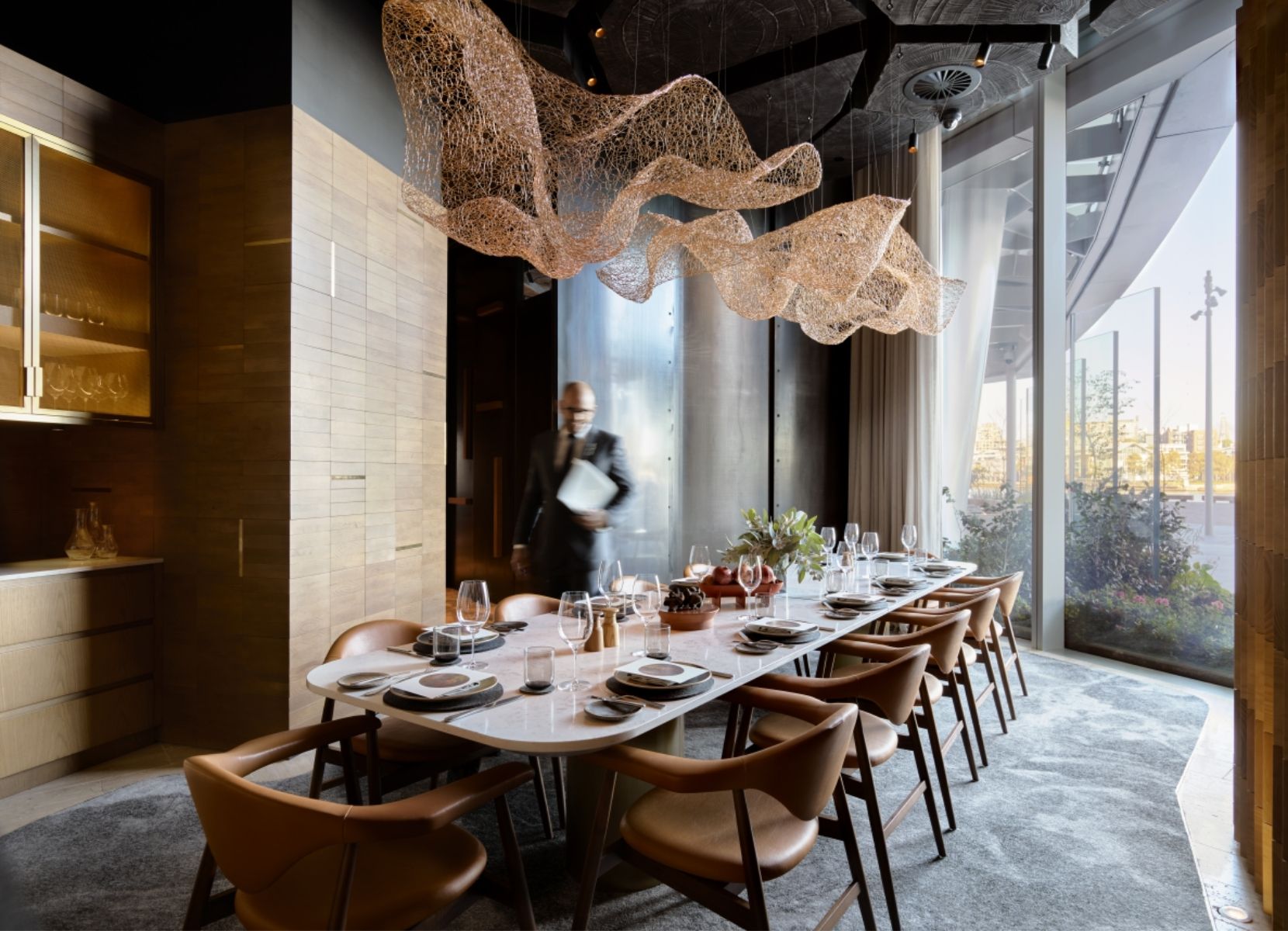 Private dining room at Woodcut restaurant
