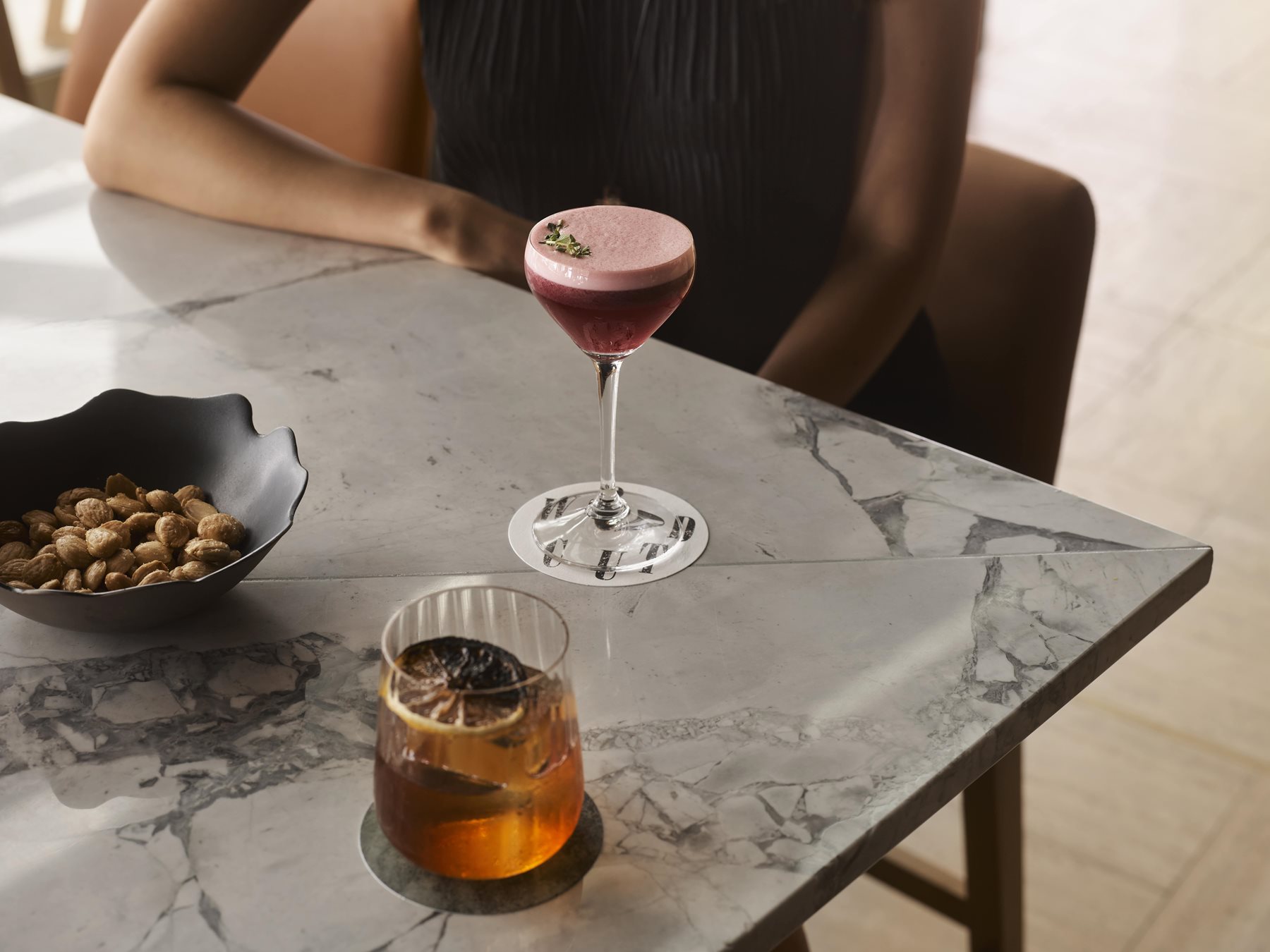 two cocktails from Woodcut
