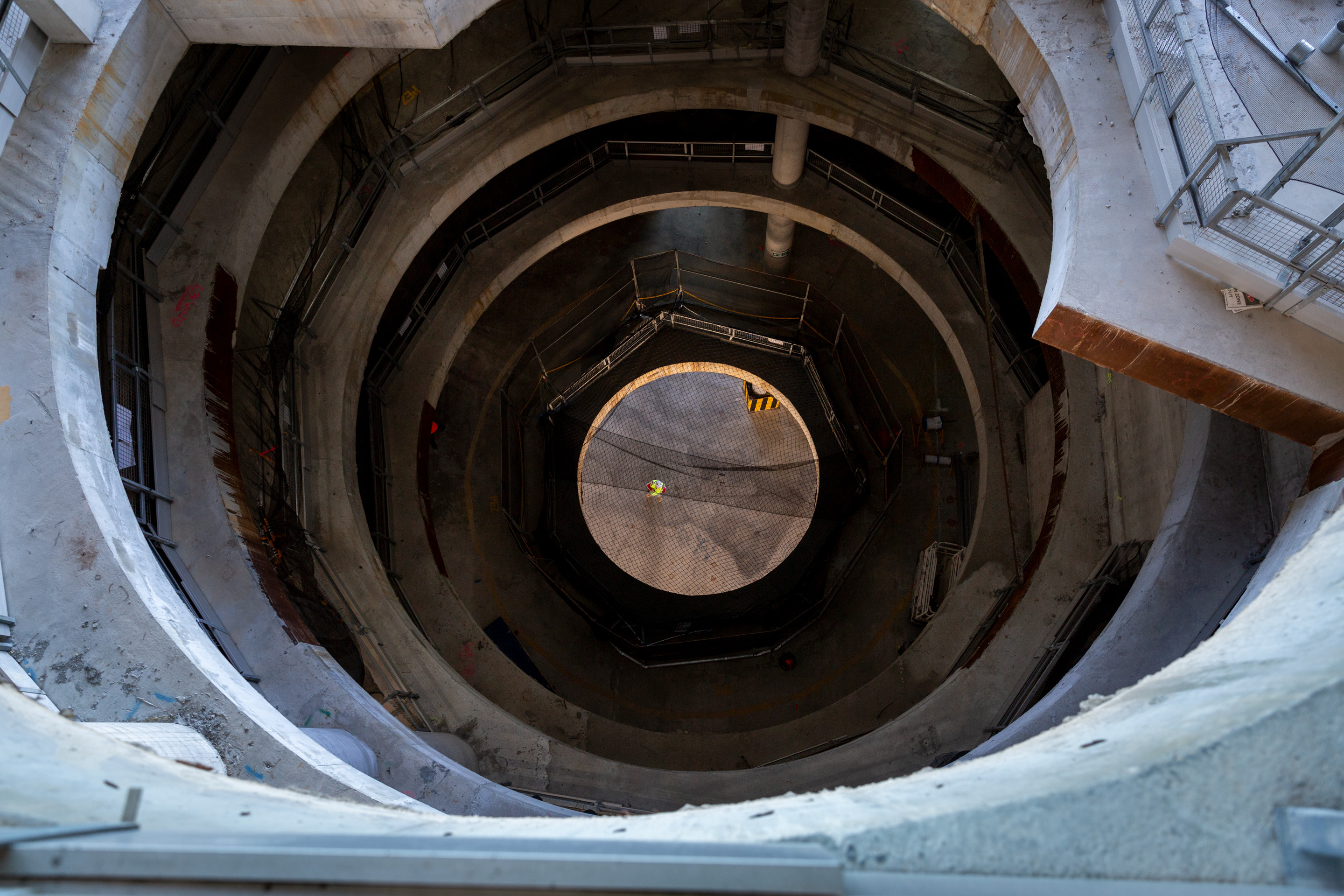Crown Sydney Participation Plan Looking Down Concrete Shaft