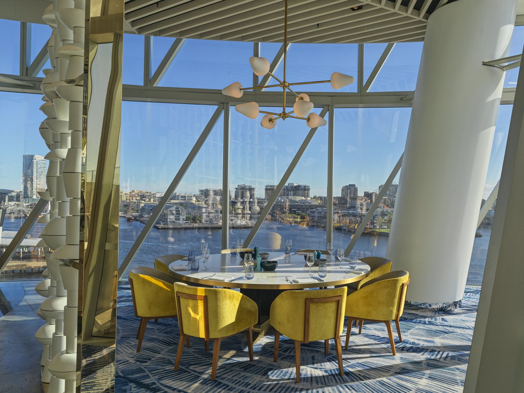 Epicurean dining table with a view
