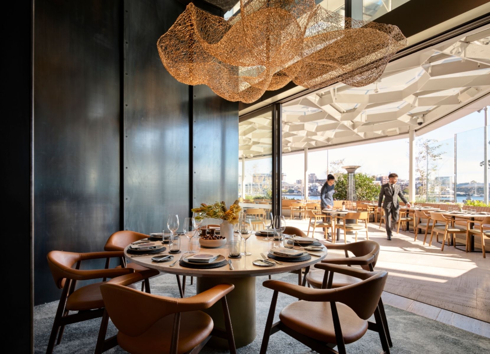 Private dining area in Woodcut restaurant