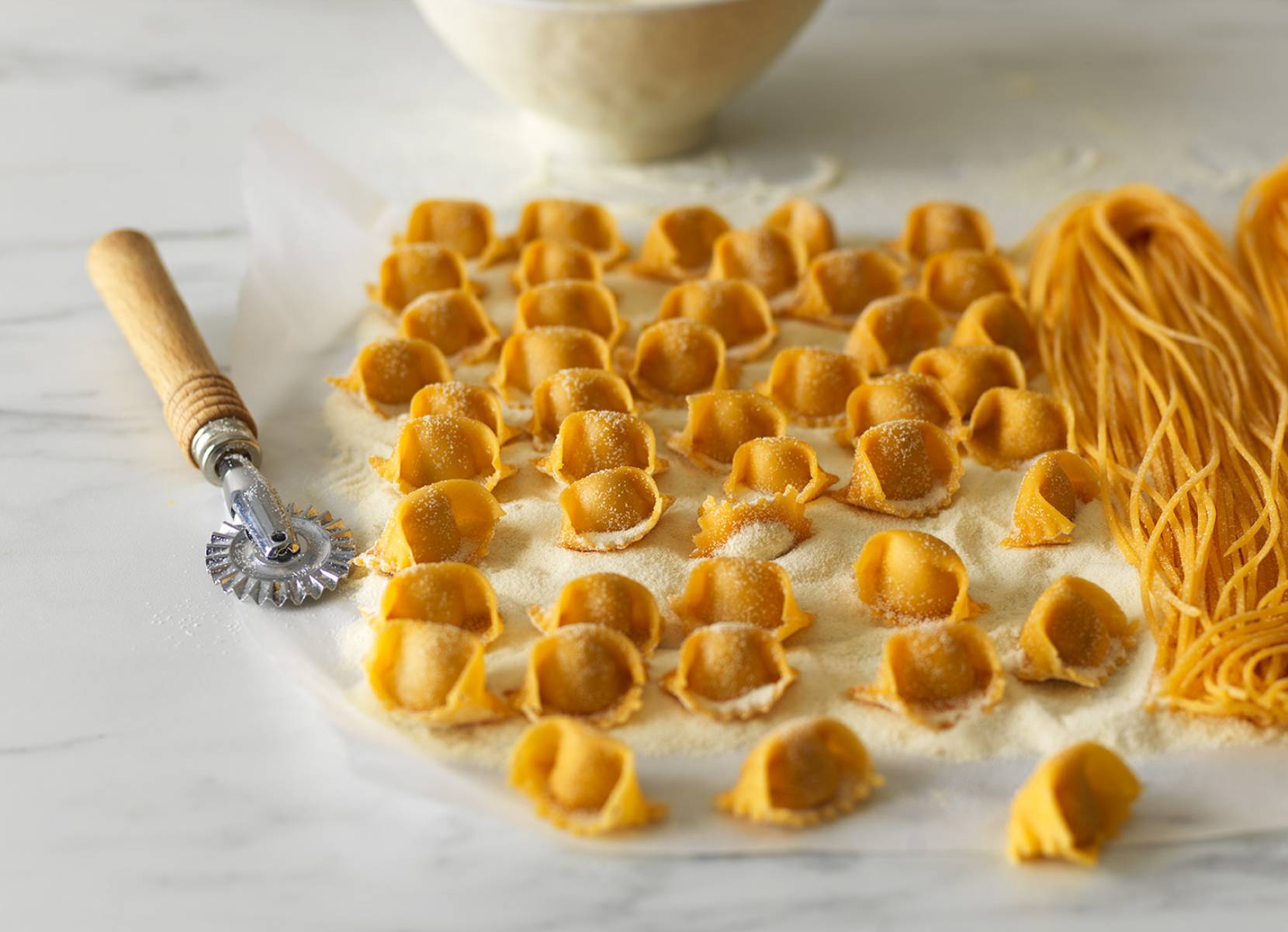 amare cut up ravioli and pasta