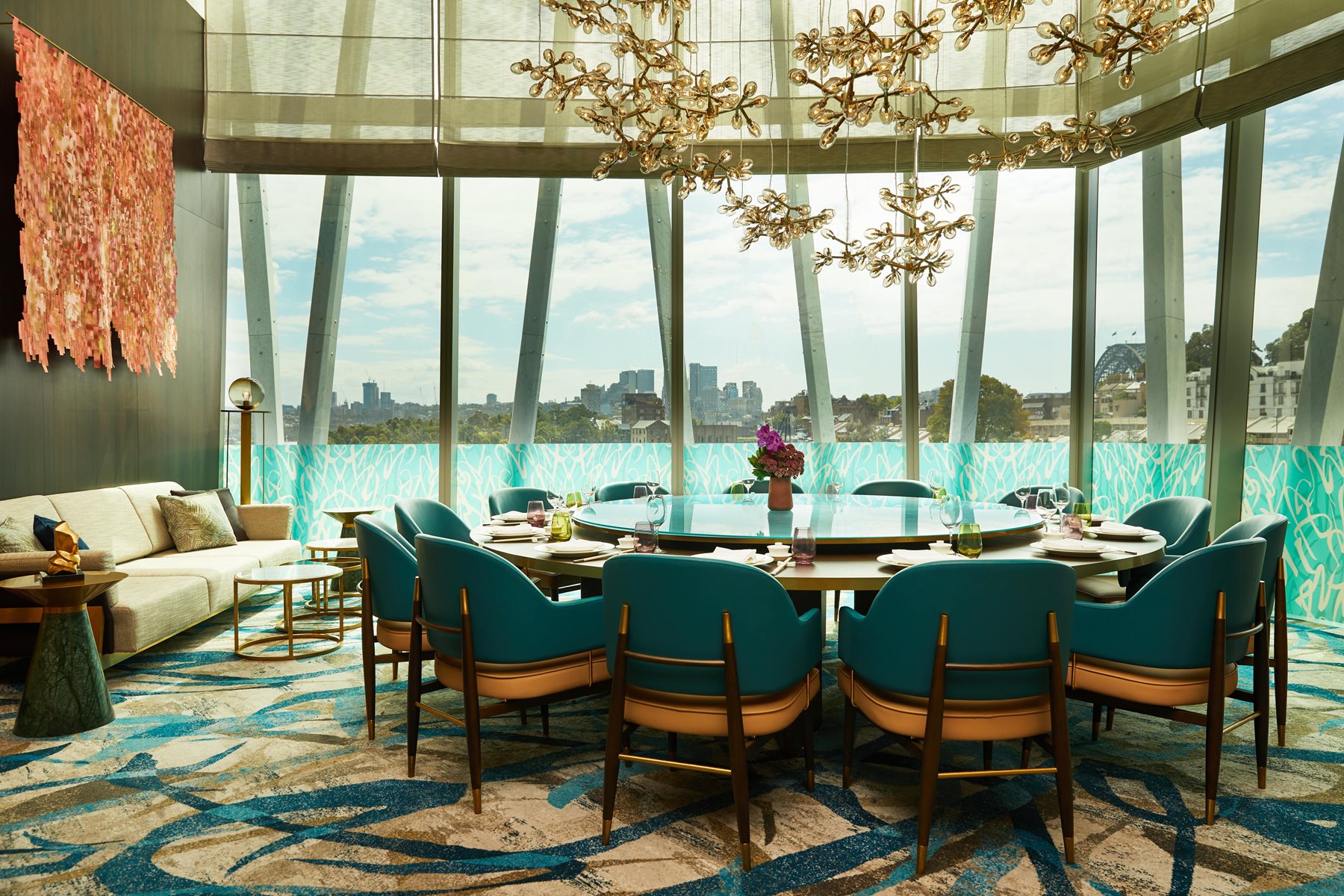 silks private dining with view of harbour bridge